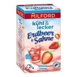 MILFORD Cool & Delicious Strawberry Cream Fruit Tea with Strawberry Cream Aroma 18 Tea Bags