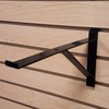 12" Black Heavy Duty Slatwall Shelf Bracket with Support &
