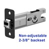 goldenwarm Matte Black Pocket Door Lock, Zinc Alloy Black Pocket