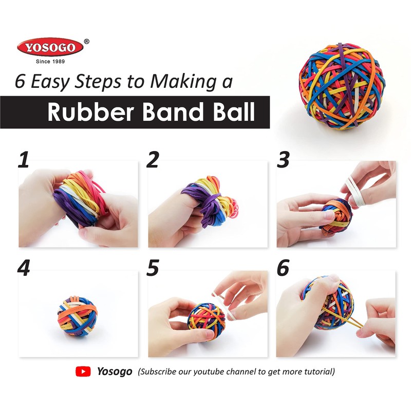 Assorted Color Rubber Band 45 gm (1.6 Ounces) x 5