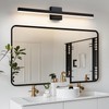 KAISITE Modern Black Bathroom Light - 24 inch Dimmable 5CCT