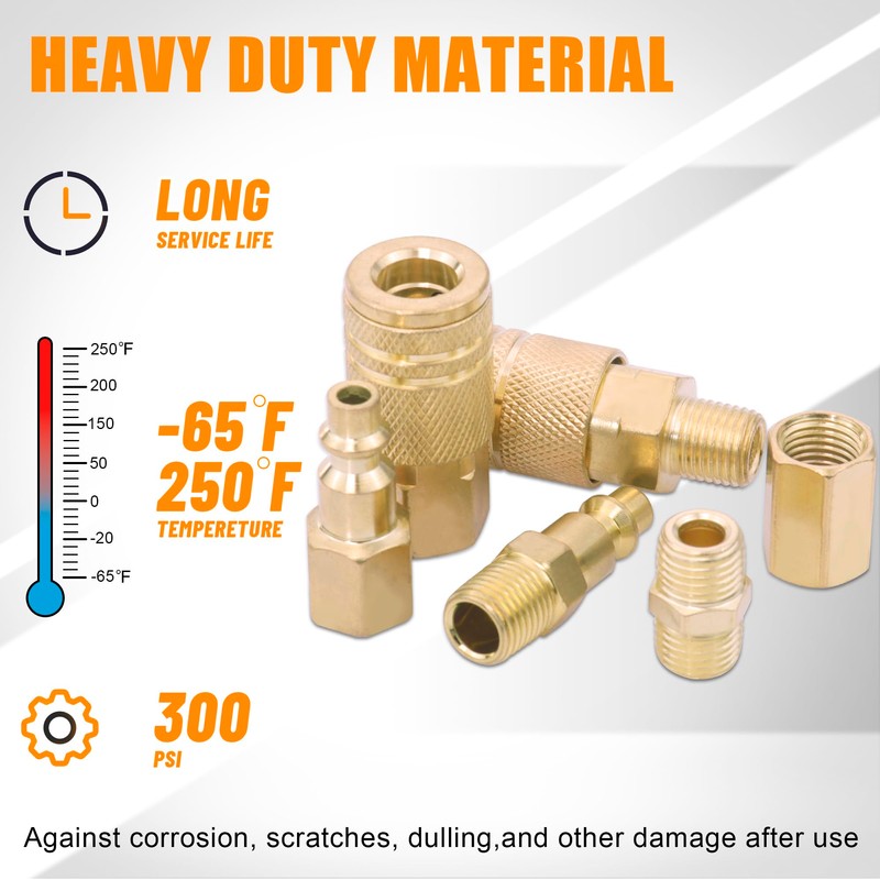 Air Coupler & Plug Kit,60Pcs 1/4 Inch NPT Air Tool