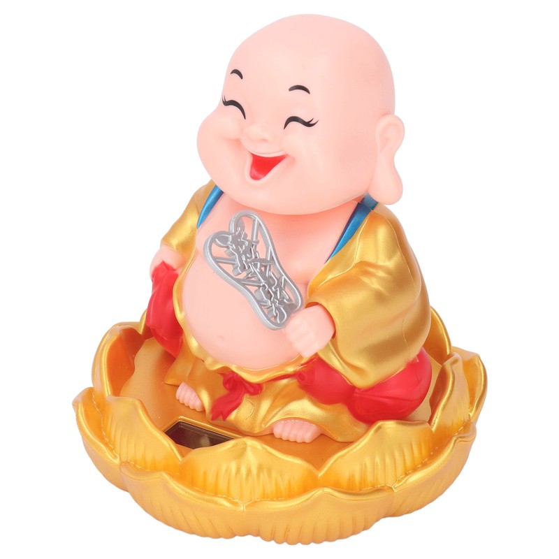 Nodding Smiling Buddha Maitreya Automatic Laughing Car Dashboard Solar Buddha