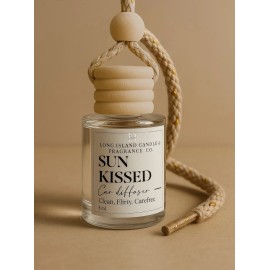 SaiLeiSie Long Island Candle & Fragrance Co Sun Kissed Car Diffuser | 8ml Aromatherapy | Boho Hanging Diffuser | Natural New