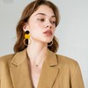 JOONL Unique Bohemian Style Sparkly Alloy Geometric Round Chiseled Stud