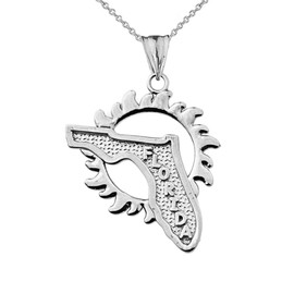 Exquisite Sterling Silver Sunshine State Florida Charm Pendant Necklace, 20" chain