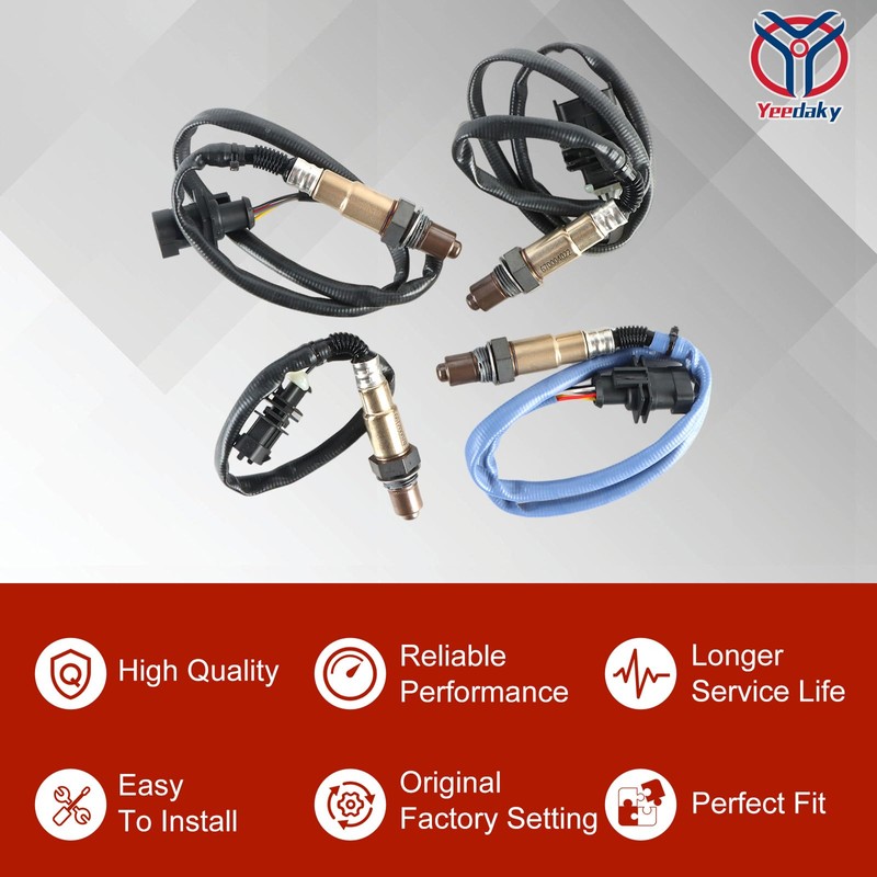 4Pcs Oxygen O2 Sensor 670004022 Oxygen Sensor Upstream and Downstream