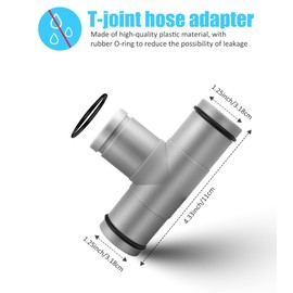 Pool Hose Connector, 1.25" to 1.25" T-Joint Pool Hose Adapter for Intex Pool Parts and Accessories Replacement, 3 Interfaces Hose Adapter for Intex Above Ground Swimming Pool and Pool Filter Pump