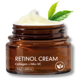Retinol Collagen Cream, Anti Wrinkle Face Cream with Hyaluronic Acid, Skin Tightening face moisturizer for women & men, Anti-Aging Deep Wrinkle Filler, Reduce Fine Lines Lifting and Firming Cream 50ML