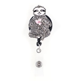 Outside the Box Sparkle and Shine Novelty Retractable Badge Reel ID Holder (Sloth)