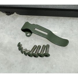 DH OD Green Pocket Clip & Torx Screws For Streamlight Wedge 88810 88811 Flashlight