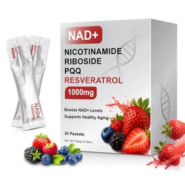 Howave Suplemento líquido NAD+ de 1000 mg con NR, resveratrol y PQQ, 30 paquetes