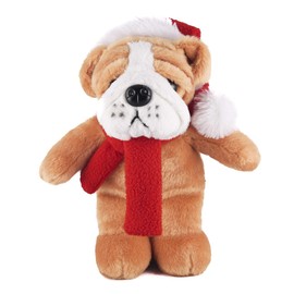 Plushland 12 inch Christmas Plush Toys, Soft Best Stuffed Animal Gift with Red and White Santa Hat and Winter Scarf, Xmas Holiday Christmas Stocking Stuffer for Kids
