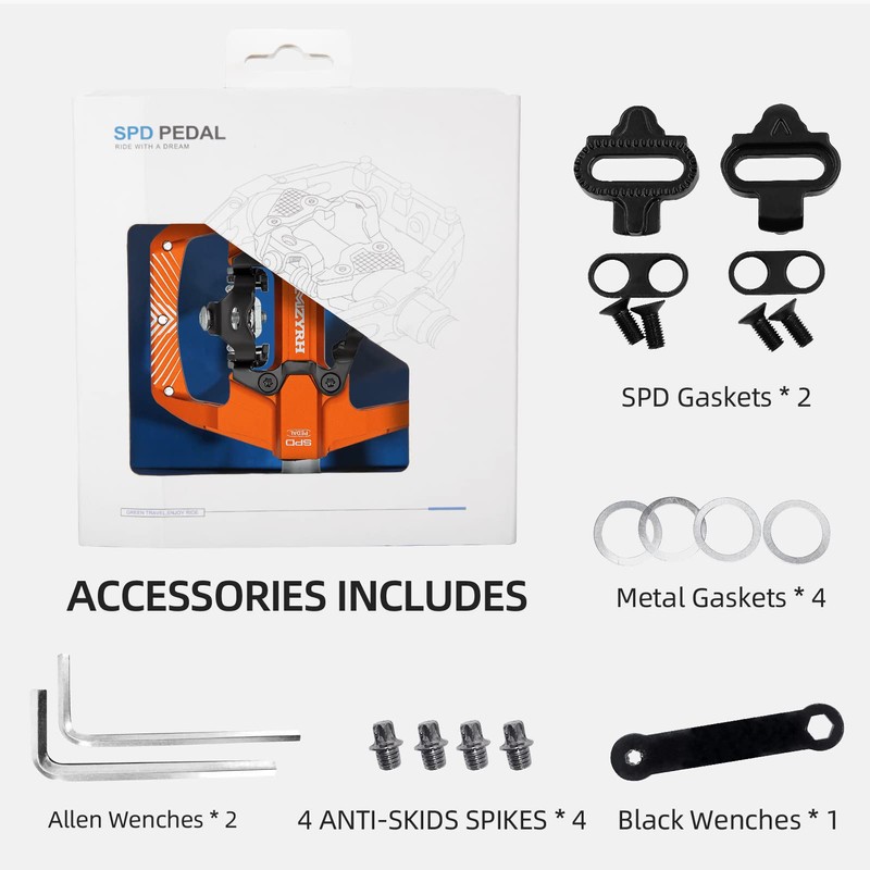 MZYRH Pedal,MTB Mountain Bike Pedals Compatible with Dual Function Sealed