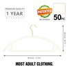 MIZGI Premium Clear Hangers with Gold Glitter (50-Pack) - Heavy-Duty