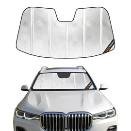 Pigenius Windshield Sun Shade for X5 2019-2023, X7 2019-2022, Alpina XB7 2021-2022. Reflective Aluminum Film Front Window Sunshade - BLAZBLOCK