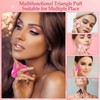 Hebterrka 8 Pieces Triangular Powder Puffs Face Makeup Setting Powder