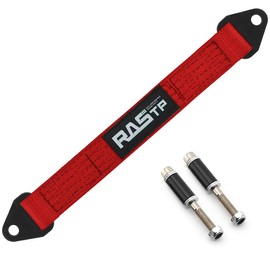 RASTP Limit Strap, Premium Quad Wrap Limit Strap Car Hauler Axle Straps Truck Wrecker Wheel Tie Down Strap with 10,000 Lb Webbing Strength (16 Inch,Red)