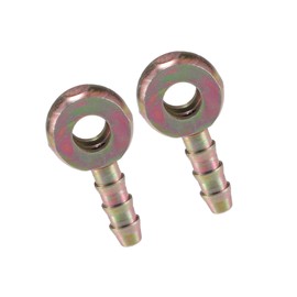 Partuto Universal Banjo Bolt 6mm ID Banjo Bolt Hose Barb Fitting Adapter Replacement for Motorcycle Car Metal Bronze Tone (Set of 2) Replacement