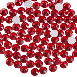 BEADSLAND 1440 Pieces Flat Back Rhinestones, Nail Crystals Rhinestones for Nails, Dark Red, SS16 (3.8-4.0 mm)