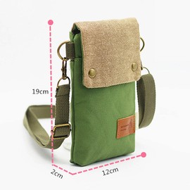 [TOEDNNQI] Smartphone Pouch, Pochette, Smartphone Shoulder Pouch, Shoulder Pouch, Mini Shoulder Bag, Cross-body Smartphone Coin, Keys, Small Items, Mini Bag, Wallet Bag, Canvas, Denim Strap, Unisex,