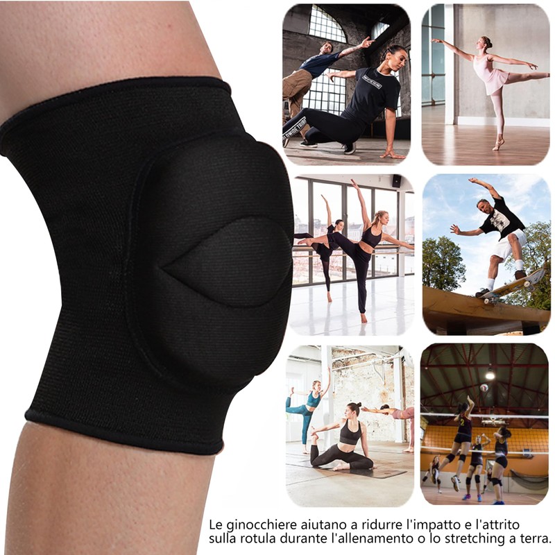 Esshogo 1 Pair Volleyball Knee Pads Foam Soft Knee Pads