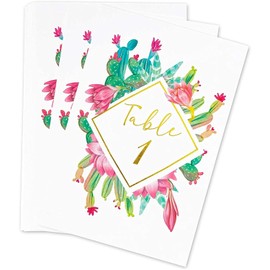 Números de mesa de boda suculentos, 1 – 25, decoración central (4 x 6 pulgadas, 25 unidades)