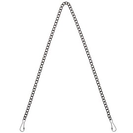 Bieye Metal Chain with Safety Hooks for Tiffany Style Stained Glass Window Panel Hangings, 30 inches Long Black Electrophoretic Coating, Chain001