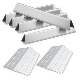 Plowo Stainless Steel Flavorizer Bars & Heat Deflector for Weber Genesis 300 Series, Weber Genesis E-310 E-320 E-330 S-310 S-320 S-330 E-310 E-320 S-310 S-320 E/S-330 EP/CEP-310 EP/CEP-320 EP/CEP-330