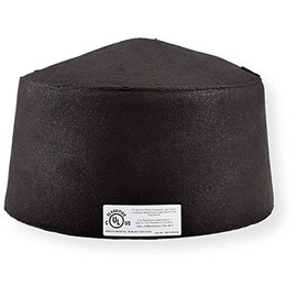 Tenmat FF109-300 One Hour UL Fire Rated Recessed Light Cover, Black; for Solid Wood Joists, Open-Web Wood Trusses or I-Shaped Wood Joists On Max 16" On Center