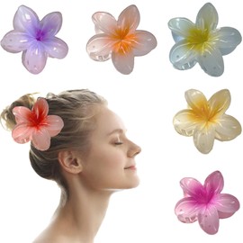 Pack of 6 Hair Clips Flower Large Colourful Flowers Hair Accessories for Women