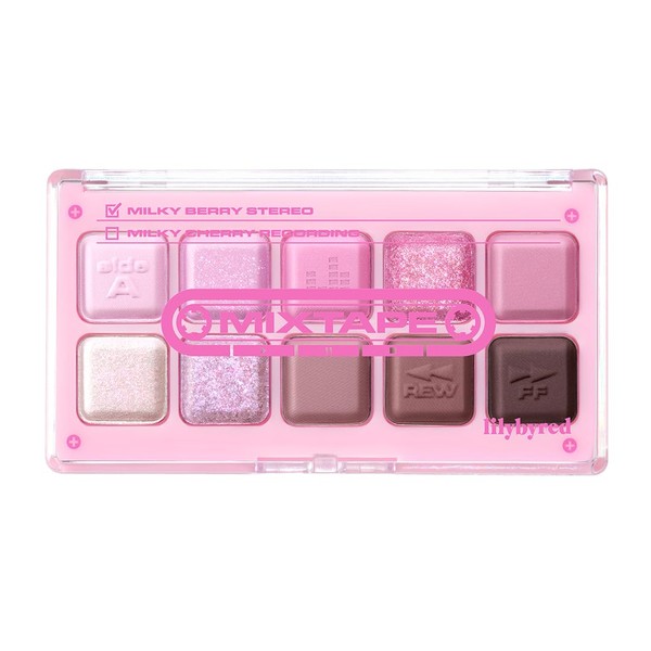 lilybyred Mood Keyboard Mixtape Edition eyeshadow palette (09#Milky Berry Stereo)|