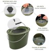 2-in-1 Fishing Bucket Double-Deck Fish Box Detachable Fish Strainer Colander