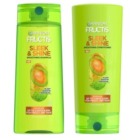 Garnier Fructis Sleek & Shine Soothing Shampoo Conditioner Keratin + Argan Oil