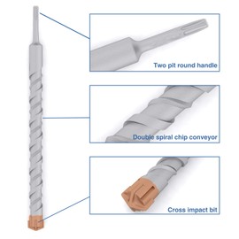 E&K 1-3/8’’ Inch SDS Plus Rotary Hammer Drill Bit for Anchoring in Concrete Masonry Stone Cement Fencing Fence Panels Installation