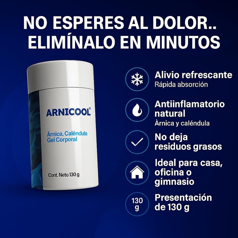 Gel de Árnica con Caléndula y Mentol Efecto Frío para