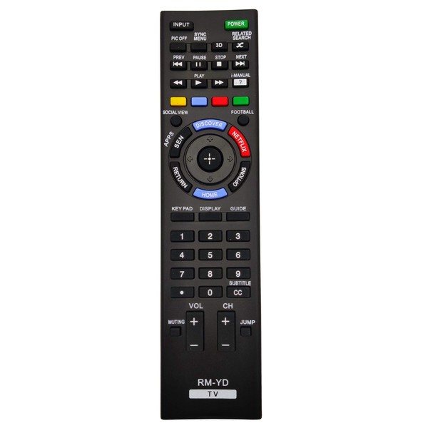 INTECHING RM-YD102 TV Remote Control for Sony KDL-50W790B/ 55W800B/ 55W950B/