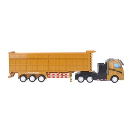 Kids Truck Toy Extended Dump Truck Good Simulation Detachable Carriage Inertial Trailer Car Model for Daily Play Flat Head