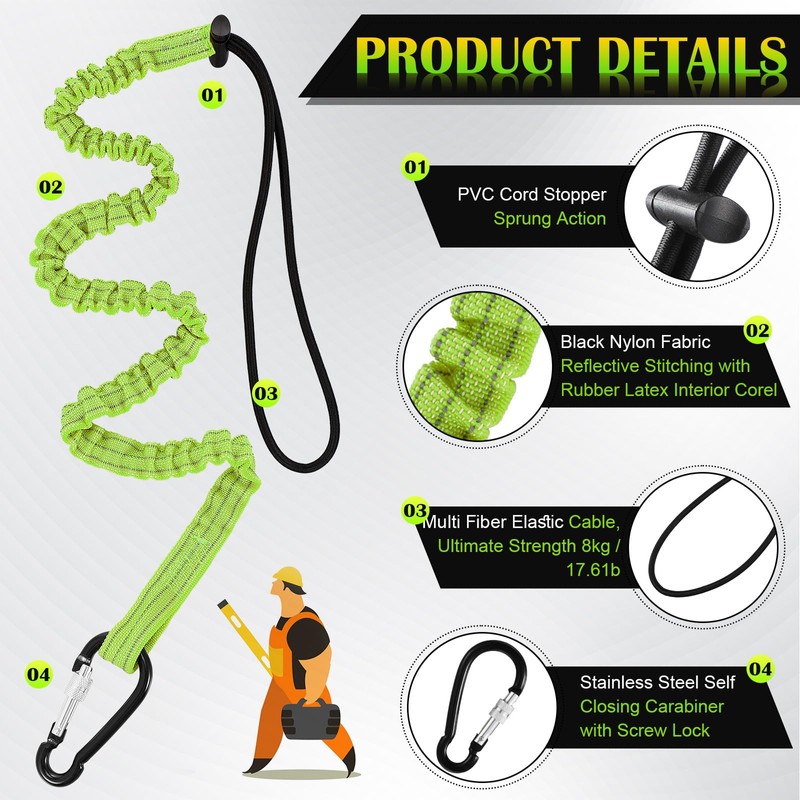 12 Pack Tool Lanyard with Single Metal Buckle and Adjustable