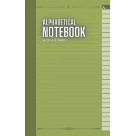 Alphabetical Pocket Notebook with A-Z Tabs: This could be the perfect little lined organizer journal with A-Z tabs. Modern Olive Cover Design