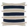 SARO LIFESTYLE Naviguer Collection Rope Appliqué Throw Pillow with Poly