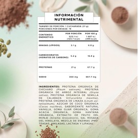 Pure Form VEGAN – Proteína Vegana de Origen Orgánico a base Chícharo, Arroz, Semilla de Calabaza y Linaza Endulzada con Fruto del Monje 600 gramos