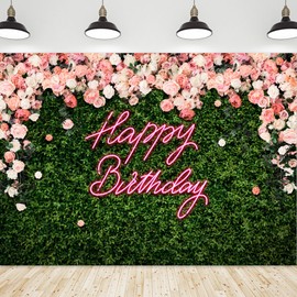 Riyidecor Pink Castle Backdrop Polyester Fabric Princess Flower Blossom Spring Floral Butterfly 8Wx6H Feet Fairy Fantasy Balcony Rainbow Photography Background Birthday Wedding Photo Studio Shoot