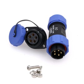 ZBLZGP WEIPU SP21 5 Pin Plastic IP68 Male Female Female Waterproof Plug Flange Cable Wire Aviation Connector SP2110/P+SP2113/S