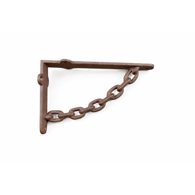 4 Cast Iron Rustic Chain Brackets Braces Bookshelf Brackets
