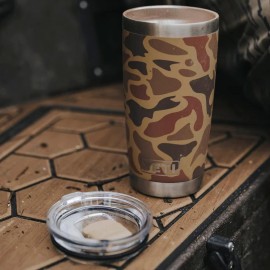 Yeti NEW YETI Rambler 20 oz Tumbler Tan Wetlands Camo Insulated RARE Coffee Cup