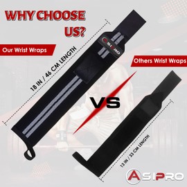 ASIPRO Wrist Bandages Fitness Professional Wrist Wraps Wrist Wraps for Calisthenics, Bodybuilding & Strength Training Fitness Wrist Protection Sports Bandage Wrist Pair 2 Wrist Support Sports