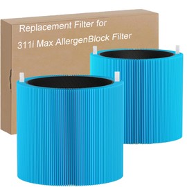 Selfgurher 311i MAX AllergenBlock Replacement filter Compatible with Blue Pure 311i Max AllergenBlock Air Purifier,H13 True HEPA & Activated Carbon Filter-Blue Pure F3MAX AllergenBlock Filter,2 pack