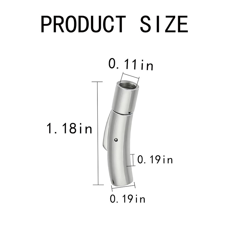 Bayonet Jewelry Clasps, Stainless Leather Cord End Clasp