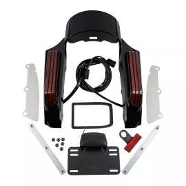 TCMT Rear Fender Fascia w/ LED Light Kit Fit For Harley Touring Electra Glide 14-2024